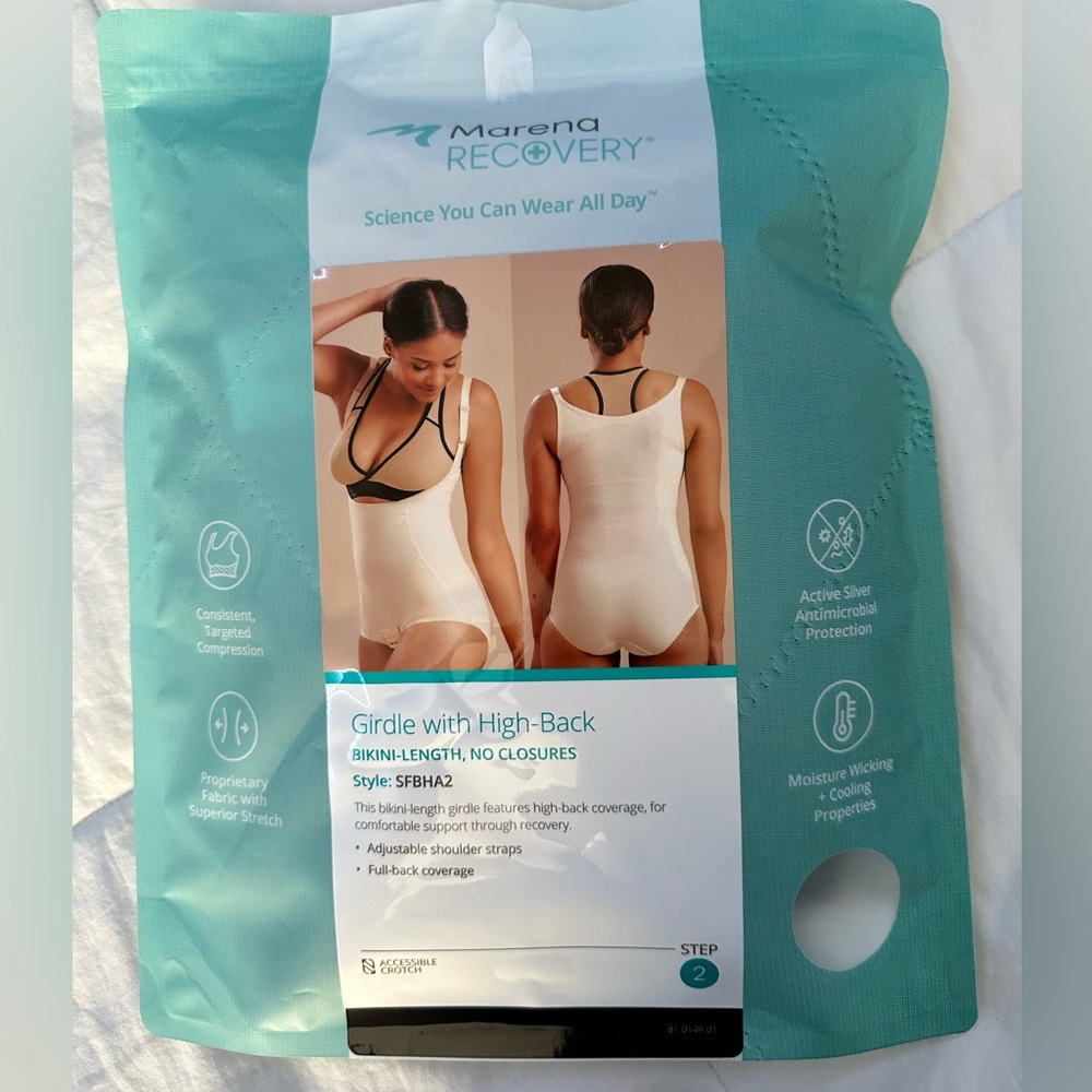 Marena Recovery High-Back Girdle (Black)